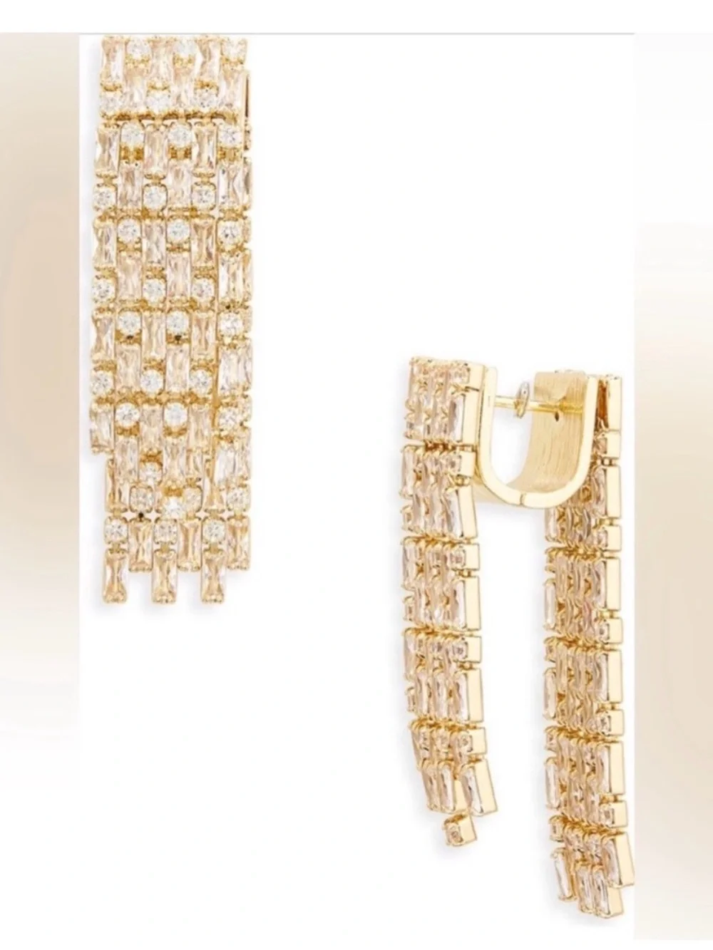 Baublebar NEW Cup chain double fringe drop earrings